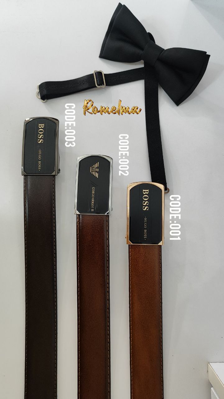 کمربند چرم سگک معمولی Regular buckle leather belt Code:001